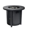 30" Propane Round Fire Table 40000Btu Propane Fire Pit Table - Black - Image 3