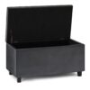 Cosmopolitan - Storage Ottoman - Distressed Black - Image 3