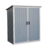 Outdoor Storage Shed Waterproof Resin Cabinet With Lockable Doors For Bikes And Patio Furniture - Gray - Image 7