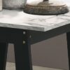Kenzo - End Table With Faux Marble Top Finish - Black - Image 2