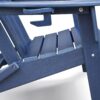 Folding Outdoor Adirondack Chair (Set of 2) And Table Set, Hdpe All-Weather Folding Fire Pit Chair, Ergonomic Design Patio Lawn Chair For Outside Deck Garden Backyardf Balcony - Navy Blue - Image 12