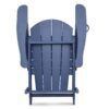 Folding Outdoor Adirondack Chair (Set of 2) And Table Set, Hdpe All-Weather Folding Fire Pit Chair, Ergonomic Design Patio Lawn Chair For Outside Deck Garden Backyardf Balcony - Navy Blue - Image 2
