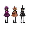 Halloween Witch Decor (Set of 3) - Black / Orange / Purple - Image 2