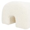 Bridge - Arched Upholstered Footstool Ottoman - Ivory White - Image 5