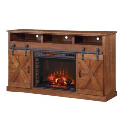 Farmhouse - Electric Fireplace TV Stand For TVs Up To 80" - Aged Whiskey