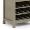 Avalon - High Storage Wine Rack Cabinet - Distressed Gray - Image 6