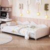 Twin Size Upholstered Daybed, Sherpa Fabric Sofabed With Cloud-Shaped Backrest, No Box - Spring Needed - White - Image 5