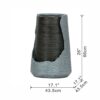 Indoor Outdoor Polyresin Water Fountain, Unique Broken Urn Fountain Chic Dynamic Modern Design With Light For Garden, Lawn, Backyard, Porch - Gray - Image 3