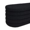 Fuji - Upholstered Oval Storage Bench - Ebony Black - Image 6