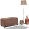 Dover - Storage Ottoman Bench - Distressed Umber Brown - Image 9