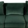 Bayberry - Velvet Sofa Loveseat Living Room Set - Green - Image 6