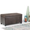 Dover - Storage Ottoman Bench - Distressed Brown - Image 8