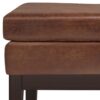 Carlson - Small Ottoman Bench - Distressed Saddle Brown - Image 5