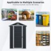 Resin Outdoor Storage Shed Kit Perfect To Store, Patio Furniture - Black - Image 8