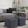 Fredrik - Square Pouf - Dark Blue - Image 6