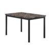 5 Piece Dinning Set With Faux Marble Top, Table & 4 Chairs - Black - Image 7