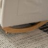 Accent Rocking Chair & Footrest High Back Rubber Wood Rocking Legs Bedroom Living Space - Beige - Image 2