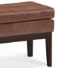 Carlson - Small Ottoman Bench - Distressed Saddle Brown - Image 4