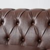 83.66" Width Traditional Square Arm Removable Cushion 3 Seater Sofa - Dark Brown - Image 14