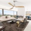 Ceiling Fan With Dimmable LED Light 6 Speed Remote 3 Wood Blade Reversible DC Motor For Bedroom - Brushed Nickel - Image 6