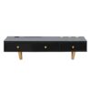 Floating Shelf With Drawer, Multi-Purpose Wall-Mounted Vanity Table, Mounted Desk, Floating Table For Bedroom, Bathroom, Hairdressers - Black / Golden - Image 4