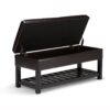 Cosmopolitan - Storage Ottoman Bench With Open Bottom - Tanners Brown - Image 2