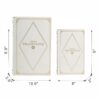 Book Boxes (Set of 2) - White / Gold - Image 12