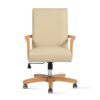 Dumont - Modern Farmhouse High Back Executive Home Office Chair - Neutral Cream Beige / Natural - Image 3
