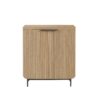 Modern Scandi Fluted Door Storage Console - Coastal Oak - Image 2
