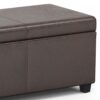 Avalon - Extra Large Storage Ottoman Bench - Distressed Brown - Image 8