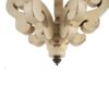 Farmhouse Chandeliar Distressed Pendant French Country Wood Chandelier For Living Room Foyer, Bulb Not Included - Antique Cream - Image 10