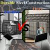Heavy Duty Dog Crate Large Dog Cage Strong Metal Dog Kennels And Crates For Large Dogs With 4 Lockable Wheels - Black - Image 2
