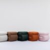 S-Shape Velvet Fabric Ottoman Makeup Stool Footstool - Dark Green - Image 11
