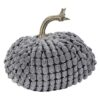 Chenille Weighted Pumpkin (Set of 3) - Gray - Image 4