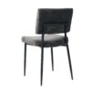 Modern Dining Chair (Set of 2) Fabric Upholstered With Black Metal Legs, Home And Bedroom Use - Gray - Image 15