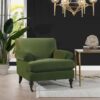 Alana Lawson - Accent Arm Chair Casters - Olive Green - Image 11