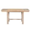 Topmax - 6 Piece Farmhouse Extendable Dining Table With Footrest, 4 Upholstered Dining Chairs And Dining Bench, Two 11" Removable Leaf - Natural / Beige - Image 15