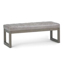 Casey - Ottoman Bench - Distressed Gray Taupe