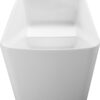 49'' Acrylic Freestanding Soaking Bathtub, Square-Shape Japanese Soaking Hot Tub, Sit-In Design With Chrome Overflow And Drain For Express Delivery 23Amazing-49 (W1920P179228) - Glossy White - Image 15