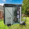 Tc53Bl Outdoor Metal Storage Shed Transparent Plate - Black - Image 2