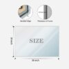 36X30" Glossy Brushed Silver Framed Mirror For Bathroom Rectangular Wall Bathroom Mirror Metal Frame Farmhouse Mirror Large Decorative Square Corner Rectangle Mirror (Horizontal & Vertical) - Silver - Image 11