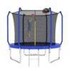 8Ft Trampoline With Basketball Hoop, Astm Approved Reinforced Type Outdoor Trampoline With Enclosure Net - Blue - Image 5