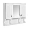 Wall Mounted Bathroom Medicine Cabinet, Modern Bathroom Wall Cabinet With Mirror, Mirror Cabinet With Open Shelves - White - Image 16