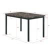 5 Piece Dinning Set With Faux Marble Top, Table & 4 Chairs - Black - Image 8