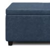 Avalon - Storage Ottoman Bench - Denim Blue - Image 3