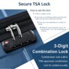 Hardshell Luggage Sets 6 Piece Suitcase Set, Expandable Lightweight Suitcases With Wheels, Tsa Lock - Blue - Image 17