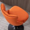 Swivel Velvet Barstools Adjusatble Seat Height, Modern Upholstered Bar Stools With Backs Comfortable Tufted For Home Pub And Kitchen Island (Set of 2) - Orange - Image 11