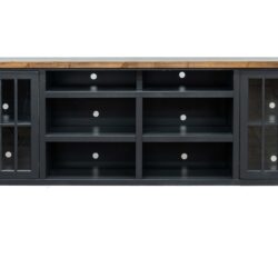Essex - TV Stand Console For TVs Up To 100" - Black, Whiskey