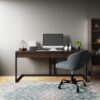 Erina - Large Desk - Distressed Charcoal Brown - Image 7