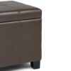 Dover - Storage Ottoman Bench - Chocolate Brown - Image 5